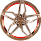 9x20 ET35 - LK5/112 ML73.1 Corspeed Kharma higloss-bronze brushed surface undercut trimline red