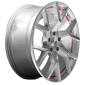 8.5x19 ET40 - LK5/108 ML73.1 Barracuda Tzunamee EVO silver brushed undercut trimline red