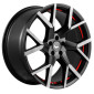 8x18 ET33 - LK5/112 ML73.1 Barracuda Tzunamee EVO dark gunmetal brushed undercut trimline red
