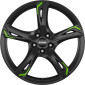 7.5x18 ET42 - LK5/120 ML82 Ronal R62 Green jetblack