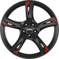 7.5x18 ET35 - LK5/112 ML76 Ronal R62 Red jetblack
