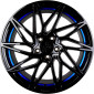 8.5x20 ET45 - LK5/112 ML72.6 Keskin KT20 Future black painted blue inside