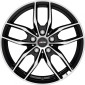 7x17 ET54 - LK5/112 ML66.6 Autec Typ BV - Bavaris schwarz poliert