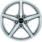 7.5x17 ET50 - LK5/108 ML76 Ronal R69 platinum silber