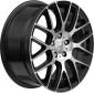 8x18 ET20 - LK4/108 ML72.6 2DRV WH26 schwarz hochglanzpoliert