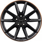 8x18 ET48 - LK5/112 ML66.6 Borbet LX18 black matt rim copper