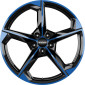 8x19 ET44 - LK5/112 ML66.5 Ronal R66 jetblack-blue tinted