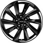 7.5x18 ET49 - LK5/112 ML66.5 Ronal R70 jetblack-white tail