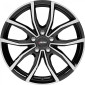 7x18 ET43 - LK5/112 ML57.1 Autec Typ VD - Vidra schwarz poliert