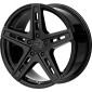 9.5x22 ET58 - LK5/112 ML66.6 2DRV WH38 schwarz glänzend lackiert