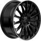 8x18 ET40 - LK5/112 ML66.6 2DRV WH39 schwarz glänzend lackiert mit hochglanzpoliertem Felgenbett