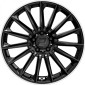 9x20 ET35 - LK5/112 ML66.6 2DRV WH39 schwarz glänzend lackiert mit hochglanzpoliertem Felgenbett