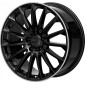 9x20 ET35 - LK5/112 ML66.6 2DRV WH39 schwarz glänzend lackiert mit hochglanzpoliertem Felgenbett