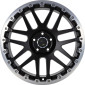 8x18 ET15 - LK6/139.7 ML106 Etabeta Combat CV black matt lip + cap polished