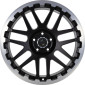 8x18 ET30 - LK6/139.7 ML67.1 Etabeta Combat black matt lip + cap polished
