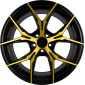 8.5x19 ET45 - LK5/108 ML72.6 Keskin KT19N Angel black front gold