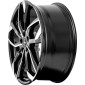 7x19 ET47.5 - LK5/108 ML63.4 RC-Design RC34 schwarz front-poliert