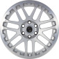 7x17 ET60 - LK5/130 ML89.1 Etabeta Combat silver matt lip + cap polished