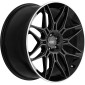 9.5x22 ET32 - LK5/112 ML66.6 Dotz Longbeach black/polished lip