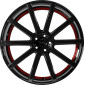 11x23 ET15 - LK5/112 ML73.1 Corspeed Deville higloss-black / Undercut Color Trim rot