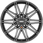 8x18 ET49 - LK5/112 ML66.5 Fondmetal Thoe glossy black machined