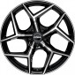 8x18 ET40 - LK5/112 ML66.6 Rial Salento diamant-schwarz frontpoliert