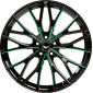 8.5x18 ET30 - LK5/114.3 ML73.1 Barracuda Project 3.0 black gloss flashgreen