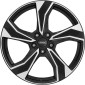 6.5x16 ET50 - LK5/108 ML63.4 Dezent KB black/polished