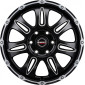 8x18 ET45 - LK6/120 ML74.6 Borbet CW8 black rim window polished matt
