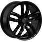 8x18 ET25 - LK5/112 ML66.6 2DRV WH40 schwarz glänzend lackiert