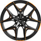8.5x20 ET40 - LK5/114.3 ML73.1 Barracuda Razzer mattblack orange PureSports gefräst