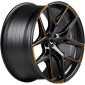 9.5x22 ET35 - LK5/112 ML73.1 Barracuda Razzer mattblack orange PureSports gefräst