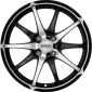 7x16 ET35 - LK5/112 ML70.1 Dotz Shuriken black polished front