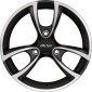 5x15 ET20 - LK3/112 ML57.1 Oxxo Trias matt black / polished