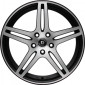 7x17 ET35 - LK5/120 ML72.6 Diewe Chinque nero machined