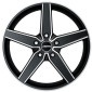 8.5x20 ET30 - LK5/112 ML70 Autec Typ D - Delano schwarz matt poliert