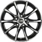 6.5x15 ET40 - LK5/114.3 ML74.1 DBV Tropez schwarz glänzend front poliert