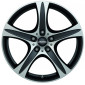 9x19 ET50 - LK5/120 ML65.1 Ronal R55 SUV mattschwarz-frontkopiert