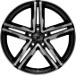 7.5x17 ET35 - LK5/112 ML66.6 2DRV WH11 schwarz hochglanzpoliert