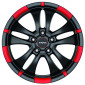 7.5x17 ET35 - LK5/112 ML76 Ronal R59 jetblack matt-red rim