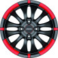 7.5x17 ET35 - LK5/112 ML76 Ronal R59 jetblack matt-red rim