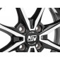 5x15 ET38 - LK4/100 ML60.06 MSW MSW X4 gloss black full polished