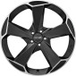 10.5x21 ET57 - LK5/130 ML71.56 OZ Aspen HLT matt black polished