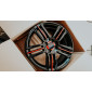 7x17 ET45 - LK4/108 ML76 Ronal R57 jetblack-red spoke