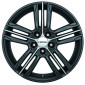 7.5x17 ET38 - LK5/100 ML68 Ronal R57 mattschwarz-frontkopiert