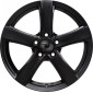 6.5x16 ET39 - LK5/105 ML56.6 2DRV WH24 schwarz matt lackiert