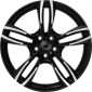 8.5x19 ET35 - LK5/120 ML72.6 2DRV WH29 schwarz hochglanzpoliert