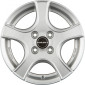 5.5x14 ET35 - LK4/100 ML57.1 Borbet F2 brilliant silver