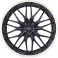8x18 ET40 - LK5/114.3 ML73.1 Barracuda Voltec T6 mattblack PureSports / Color Trim weiss
