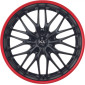 8x18 ET33 - LK5/120 ML72.6 Barracuda Voltec T6 mattblack PureSports / Color Trim rot - DS5
